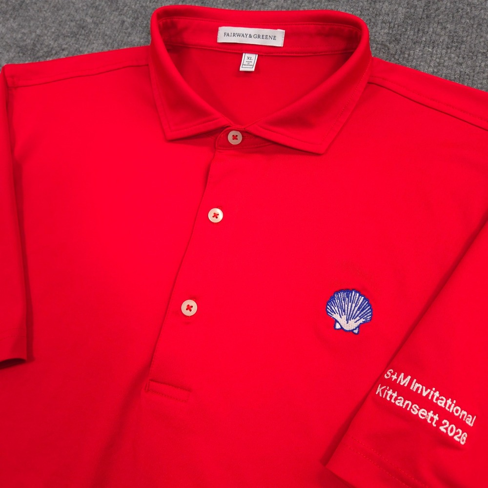 Fairway & Greene The Kittansett Club Polo Mens XL Red S+M Invitational 2026 Golf